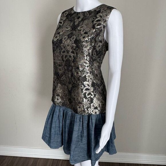 DKNY Metallic Damask Top Size 12 - Picture 1 of 9